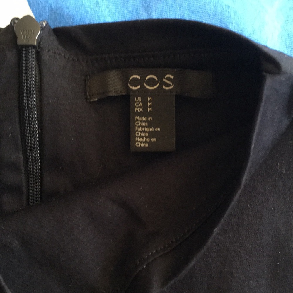 COS High Neck Cotton Silk Long Sleeveless Dress, Size Medium